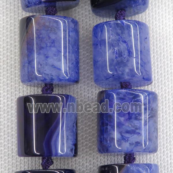 purple Druzy Agate column beads