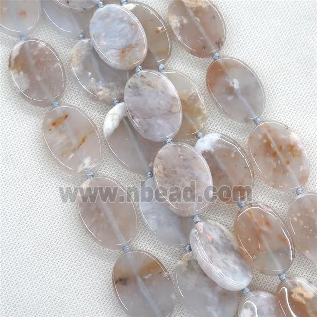 Cherry Agate oval beads