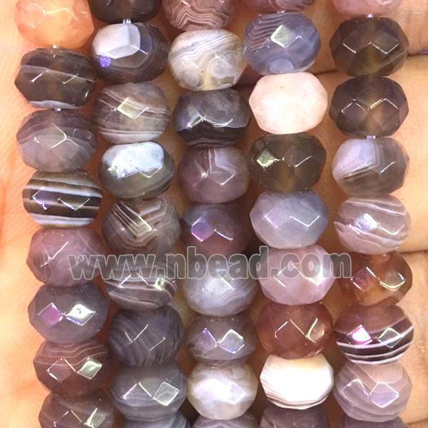 Botswana Agate Beads, faceted rondelle