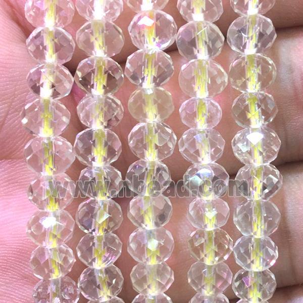 Lemon Quartz Beads, faceted rondelle