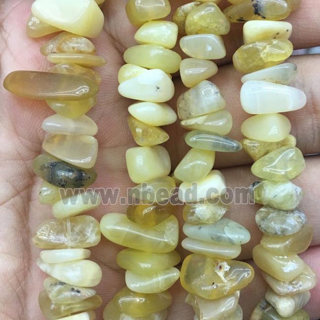 yellow Opal Jasper beads chip, freeform