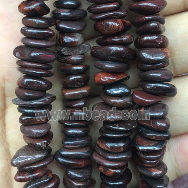 red Tiger eye stone beads, chip