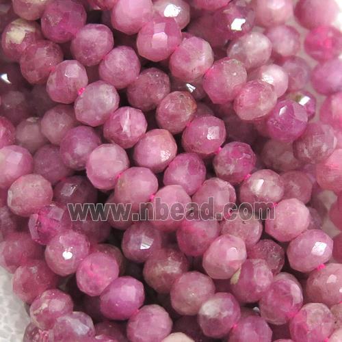 natural Tourmaline Beads, faceted rondelle