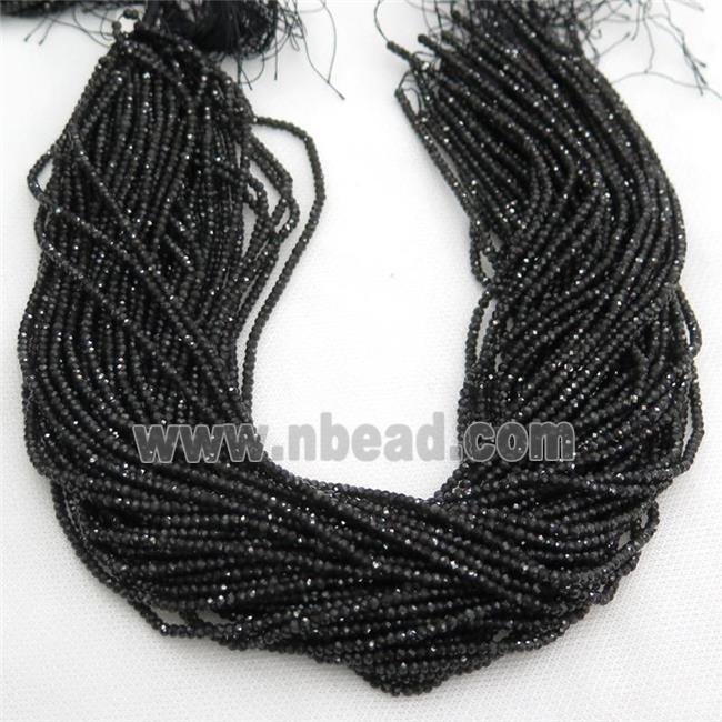 black Obsidian beads, faceted rondelle