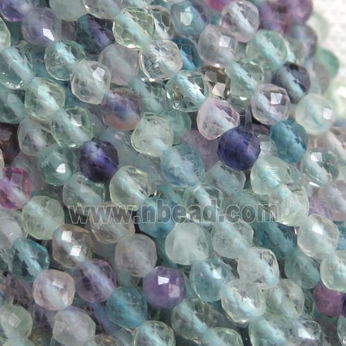 tiny Fluorite Beads, faceted round