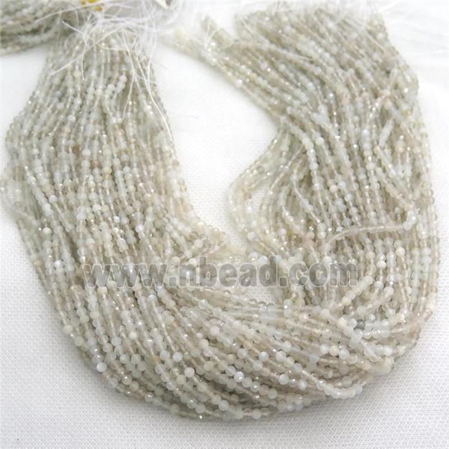 MoonStone Beads, faceted round