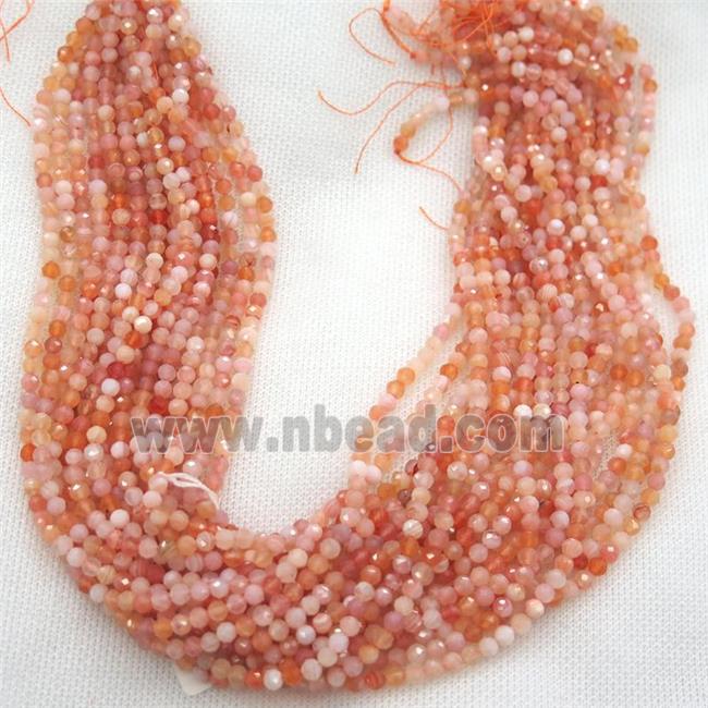 red Botswana Agate Beads, faceted round