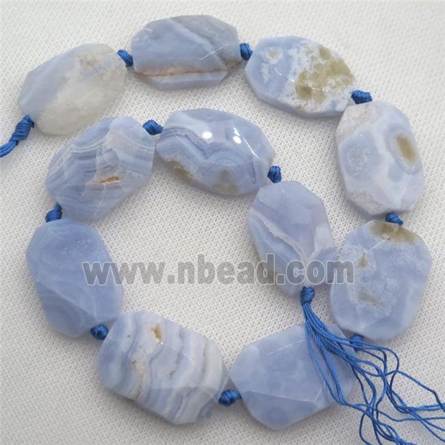Blue Lace Agate slab beads