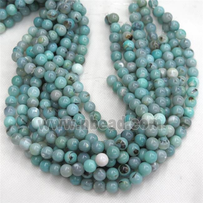 round blue Agate Beads