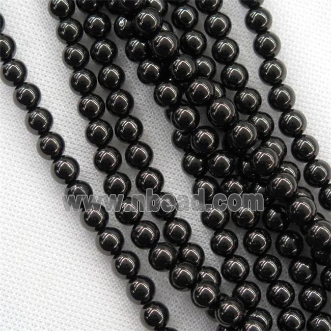 natural Coal Crystal Beads, round