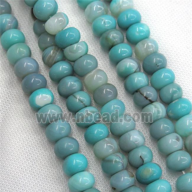 blue Agate rondelle beads