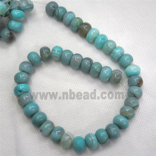 blue Agate rondelle beads