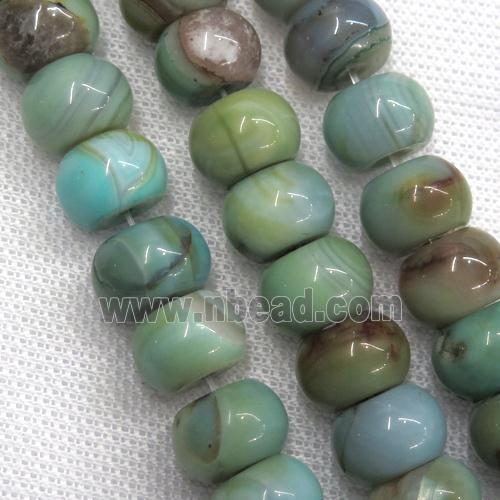 green Agate Beads, rondelle