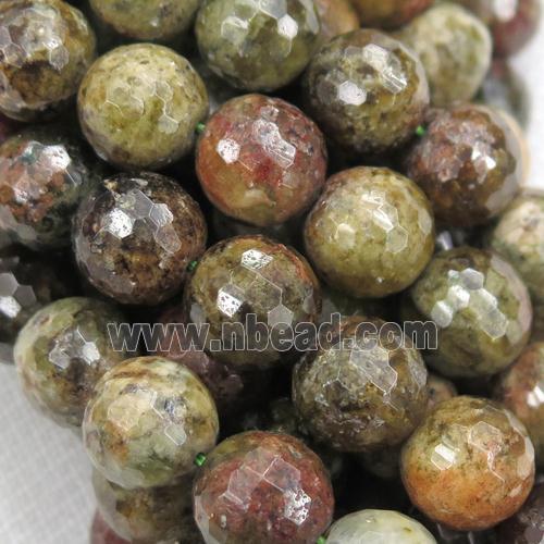 Green Garnet Beads, faceted round