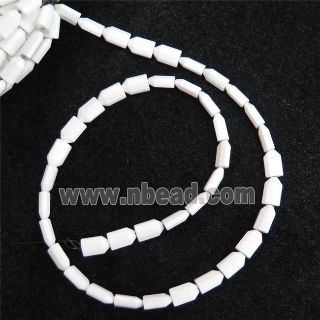 white Oxidative Agate bullet beads