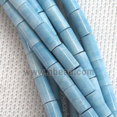 blue Oxidative Agate tube beads