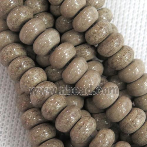 coffee Oxidative Agate rondelle beads