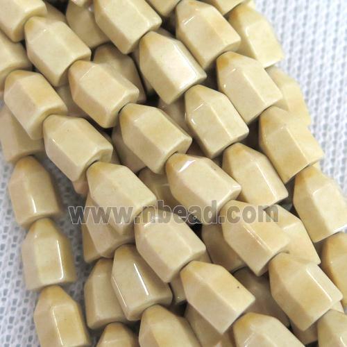 yellow Oxidative Agate bullet beads