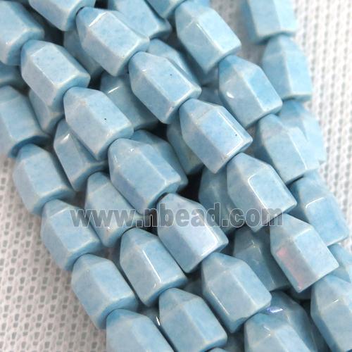 blue Oxidative Agate bullet beads