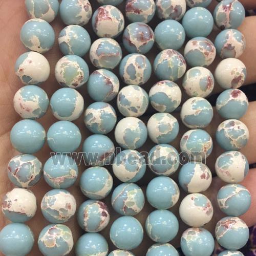 round synthetic Imperial Jasper beads