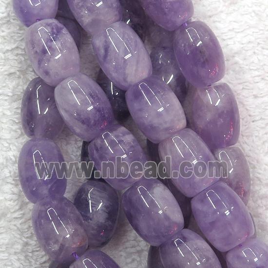 purple Chalcedony barrel beads