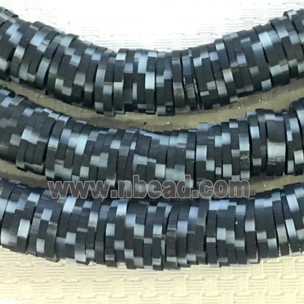 Fimo Polymer Clay Heishi Beads, black