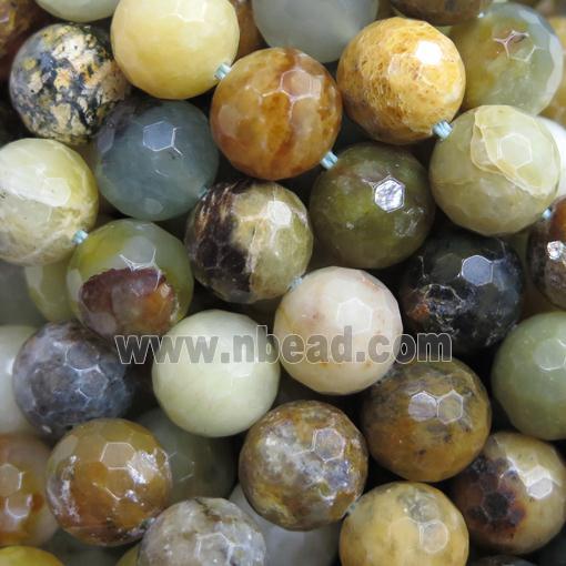 Chinese HuaXiu Jade beads, faceted round, A grade