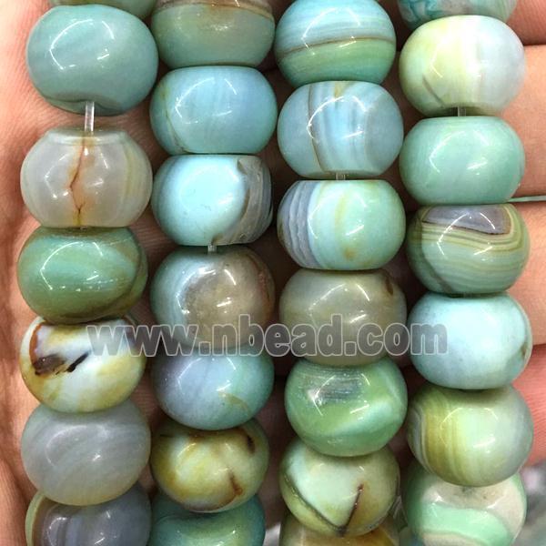 green Agate rondelle beads