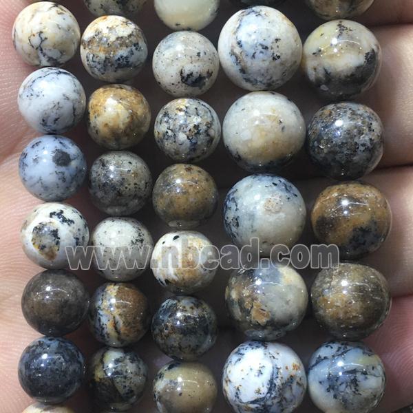 Brazilian Moss Opal Beads, round