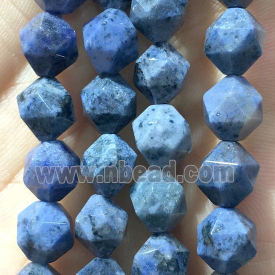 Blue Dumortierite Beads, faceted round