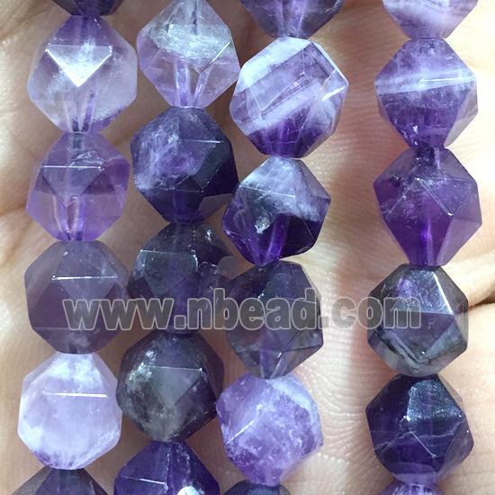 faceted round Purple Dogtooth Amethyst beads