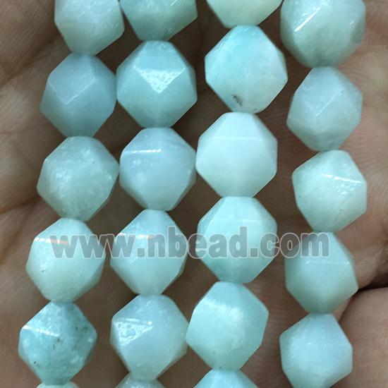 faceted round Amazonite beads