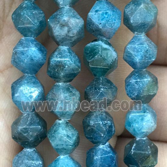 faceted round Blue Apatite beads