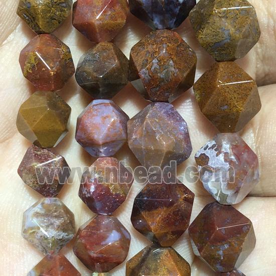 Mexico Nueva Agate Beads, faceted round