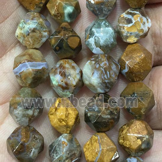 coffee Opal Jasper beads, faceted round