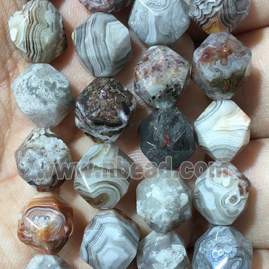 natural Mexico Agate Beads, faceted round