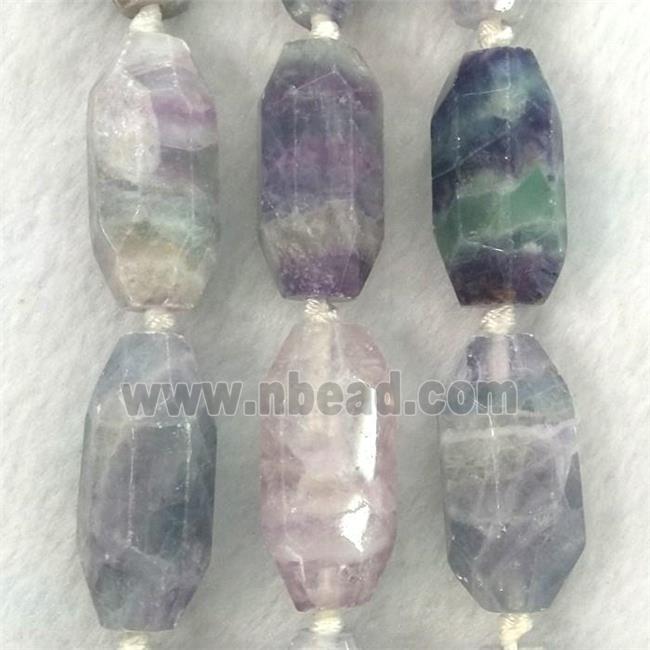 multiColor Fluorite beads, faceted rice