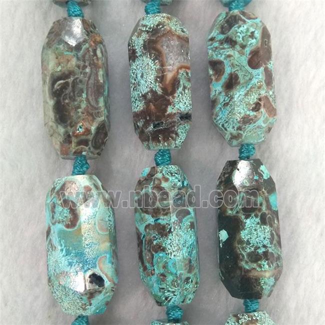 blue Ocean Jasper beads, faceted rice