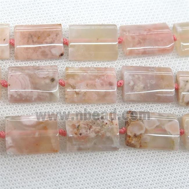 natural Cherry Agate rectangle beads