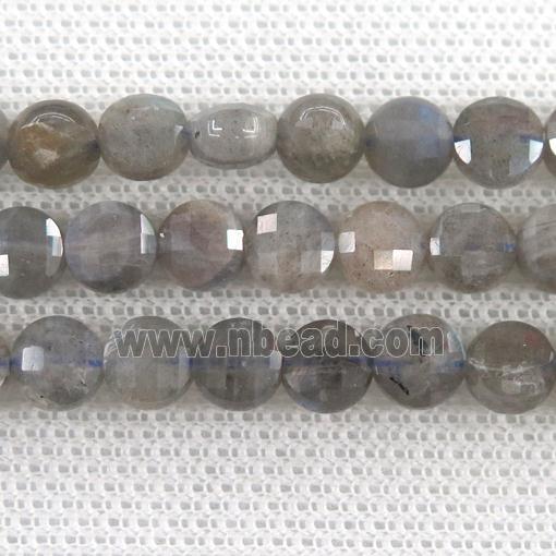 Labradorite Beads, faceted circle