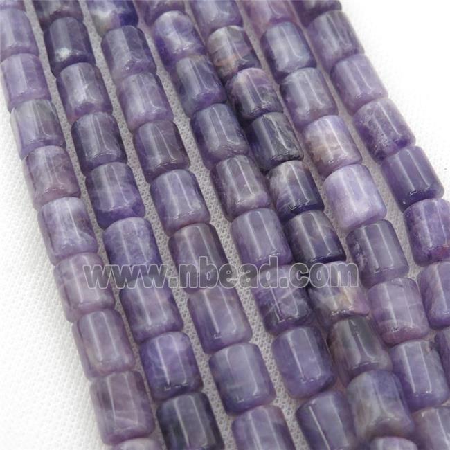 purple Amethyst tube beads