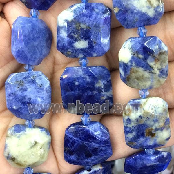 blue Sodalite square Beads