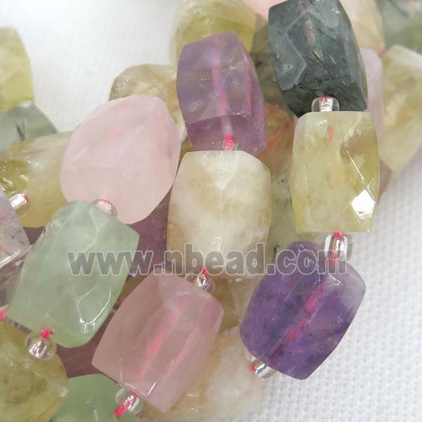 mix Gemstone Beads, faceted Cuboid