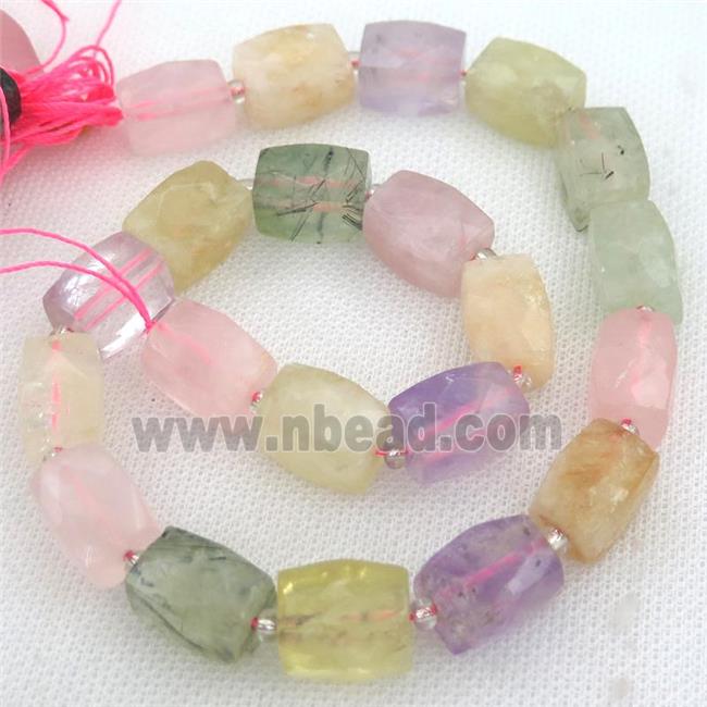 mix Gemstone Beads, faceted Cuboid