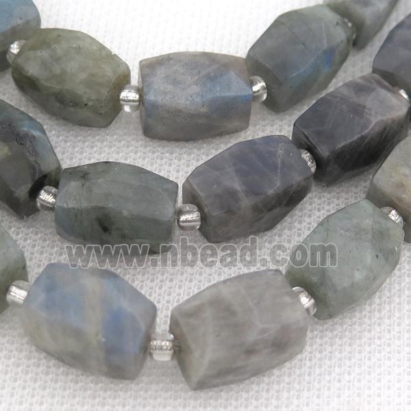 Labradorite Beads, faceted Cuboid