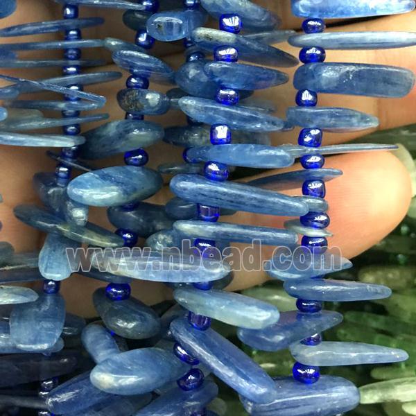 blue Kyanite Beads, freeform