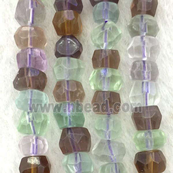 Fluorite Beads, faceted rondelle