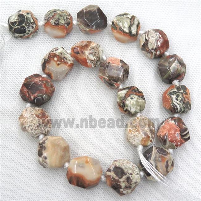 Ocean Jasper beads, faceted freeform
