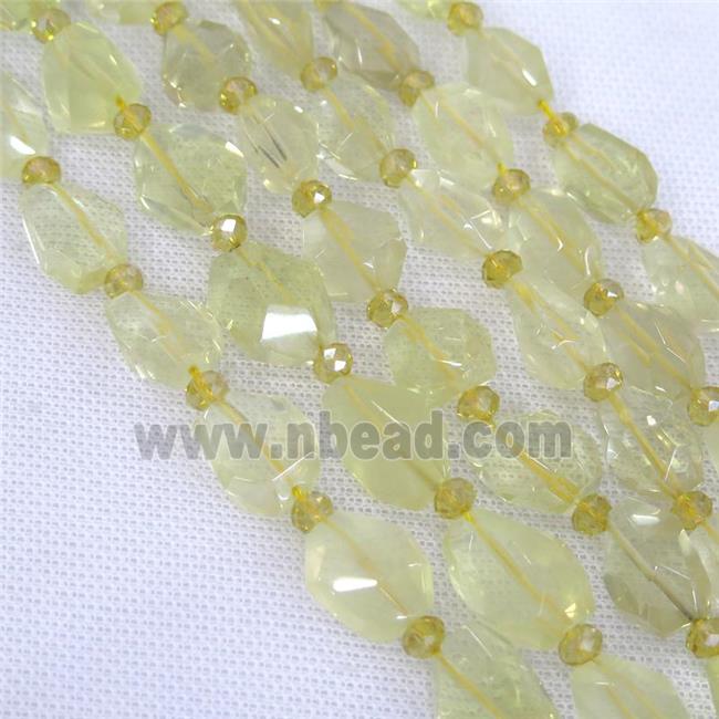 Lemon Quartz Beads, freeform
