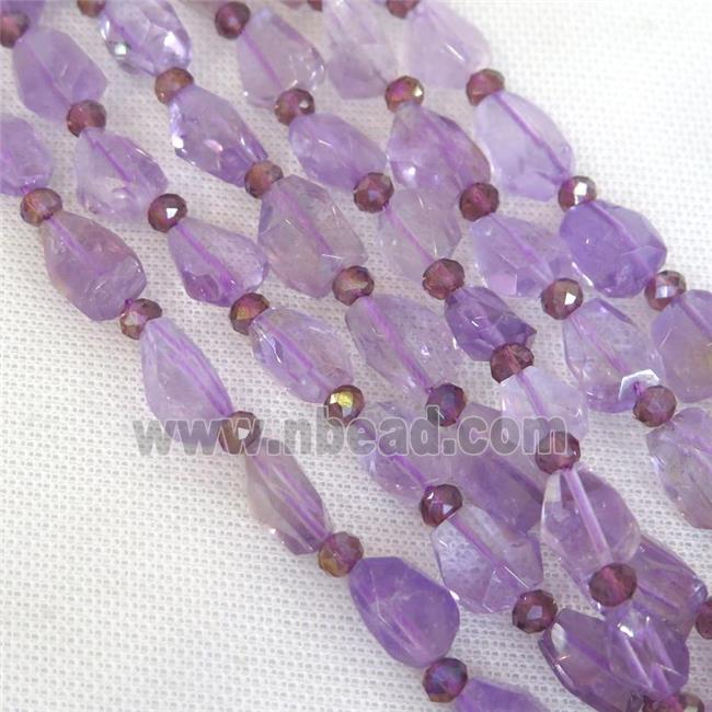 purple Amethyst beads, freeform